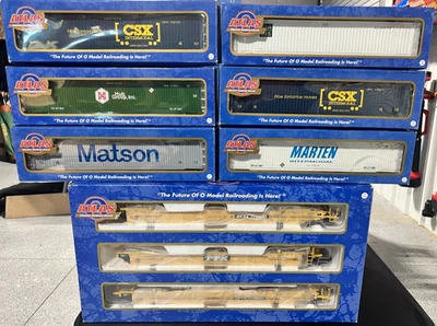 Atlas O Scale TTX Gunderson Maxi-IV Well Car 3 unit set #3007403-2 NIB 3 Rail - Image 1 of 4