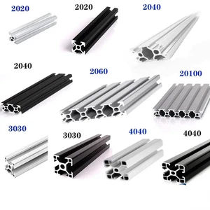2pc 2020 2040 3030 2080 Aluminum Profile 300-500 mm Linear Rail Extrusion - Afbeelding 1 van 16