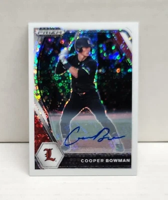 COOPER BOWMAN 2021 Prizm Draft WHITE DONUT CIRCLES ~ AUTO #'d /50 - Image 1 of 2
