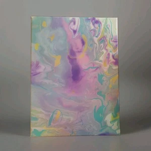 Original Abstract Acrylic Fluid Painting on Canvas, Signed Wall Art Decor - Picture 1 of 8