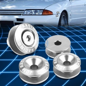 Silver 24mm x 11mm Aluminum Bumper Quick Release Fastener Rivet O-Rings 4pcs/Kit - Picture 1 of 5