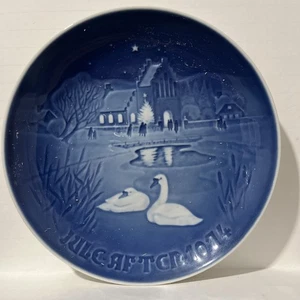 Plato de coleccionista de porcelana navideña Bing & Grøndahl Copenhagen Dinamarca 1974 - Imagen 1 de 3