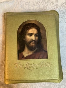 THE LIVING BIBLE Deluxe Edition Paraphrased Illustrated 1973 Tyndale Padded HC s - Bild 1 von 19
