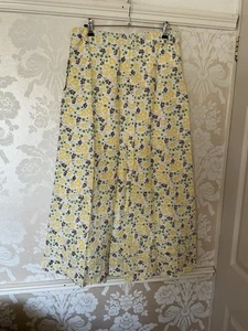 Laura Ashley Lined 100% Linen A Line Skirt Length 36 Ins. 10 - Picture 1 of 4