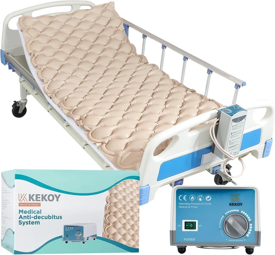 Almohadilla de colchón de presión de aire alterna con bomba, alivio de úlceras y úlceras en la cama Foto 1 de 3