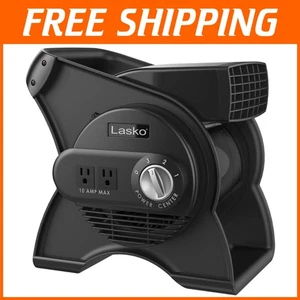 Compact 12" Utility Fan, 289 CFM Air Blower, 3 Speeds, Black - Picture 1 of 8