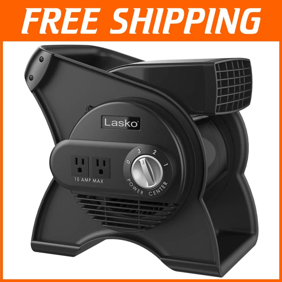 Compact 12" Utility Fan, 289 CFM Air Blower, 3 Speeds, Black - Image 1 of 4