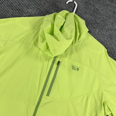Mountain Hardwear Jacket Womens XL Neon Green Hooded Activewear Windbreaker - Image 1 of 4