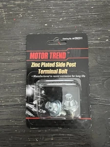 2pcs Motor Trend Zinc Plated Side Post Battery Terminal Bolts  Mt202311 - Picture 1 of 2