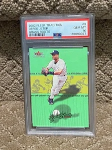 2002 Fleer Tradition Derek Jeter PSA 10 #3 Grass Roots INSERT Card LOW POP - Picture 1 of 1