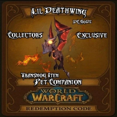 World of WarCraft Lil Deathwing - 🐲 Pet Companion ✨️ WoW TCG Transmog Loot ✨️ - Image 1 of 2