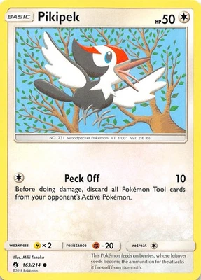 Pikipek (163) 163/214 SM Lost Thunder Pokemon 006737 - Image 1 of 2