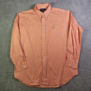 Ralph Lauren Button Down Blake Shirt Mens XXL 2XL 100% Cotton Long Sleeve Orange - Picture 1 of 8