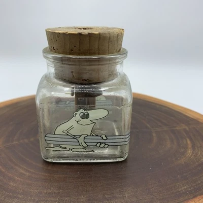 Herlitz Pencil Sharpener in Glass Jar with Cork Lid West Germany Vintage Class - Image 1 of 4