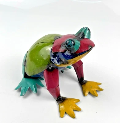 Metal Multicolor Rana Patio Arte Decoración Jardín ~ ¡ENVÍO 1 DÍA! Foto 1 de 4