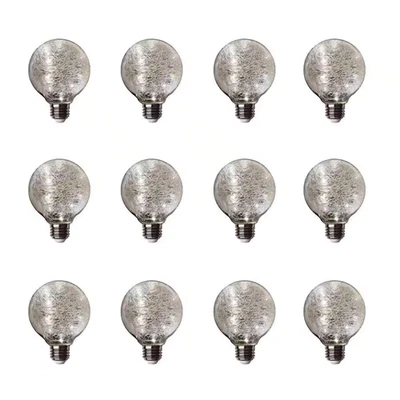 11-Watt Equivalent G25 Globe Fairy Light Crackle Glass LED Light Bulb in Soft Wh - Image 1 of 4