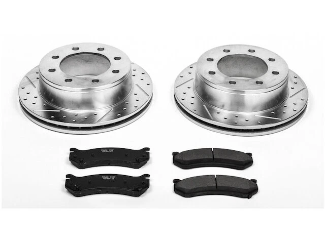 Pastilha de freio traseira e kit de rotor para 2001-2010 GMC Sierra 2500 HD 2002 2003 YB366KX - Imagem 1 de 1
