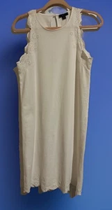 NEW J. Crew Dress White Sleeveless Eyelet Embroidered Women's Size XS - Picture 1 of 6