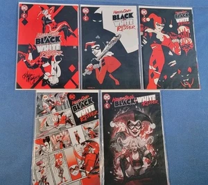 Harley Quinn: Black + White + Redder #1 2 3 4 5 Lot (DC Comics) (#1 SIGNED)  - Picture 1 of 8
