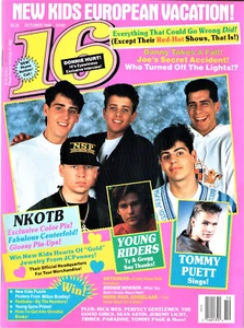 16 Magazine Oct 1990 - New Kids - Mark-Paul - Jeremy Licht - Tommy Puett - Ty - Picture 1 of 5