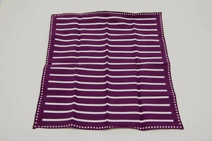 NWT Brunello Cucinelli Men's 2-Tone Stripe + Polka Dot Print Pocket Square  A201 - Picture 1 of 5