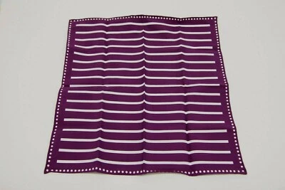 NWT Brunello Cucinelli Men's 2-Tone Stripe + Polka Dot Print Pocket Square  A201 - Image 1 of 4