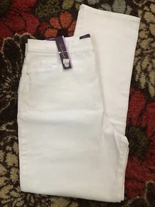 NEW GLORIA VANDERBILT AMANDA WHITE CLASSIC STRETCH TAPERED JEANS SIZE 18 SHORT - Picture 1 of 6