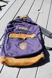 Zaino Jansport vintage anni 90 viola azteco sud-ovest fondo scamosciato bello! - Foto 1 di 4