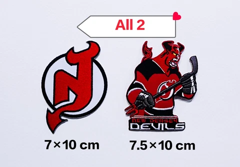 NHL New Jersey Devils Logo Patch sport Embroidery , Iron , Sewing on Fabric Cover