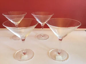 NWT Four Krosno Handmade 7 Ounce Martini Glasses Crate & Barrel - Picture 1 of 6