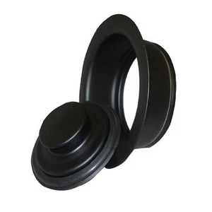 Kitchen 3-Bolt Garbage Disposal 3.5" Sink Drain Flange and Stopper Set, Black - Picture 1 of 4