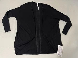 Acogedor abrigo Lululemon Call In para mujer talla 12 negro nuevo con etiquetas - Imagen 1 de 8