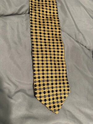 Corbata Gianfranco Ruffini Cuello Hombre Amarillo Seda Italiana Geométrica Foto 1 de 3