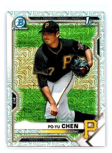 2021 Bowman Chrome Prospects Mojo Refractor #BCP-223 Po-Yu Chen Pirates - Picture 1 of 2
