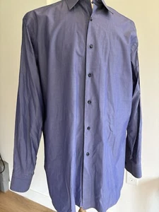 Brioni Dress Shirt Mens L 16.5 Long Sleeve 100% Cotton Button Up Italy - Picture 1 of 7