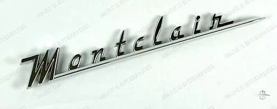 Guardabarros Mercury Montclair 1955 1956 placa de identificación cromada escritura nueva reproducción Foto 1 de 3