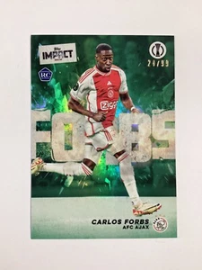 TOPPS IMPACT 2024 CARLOS FORBS AFC AJAX PARALELO 20/99 - Imagen 1 de 2