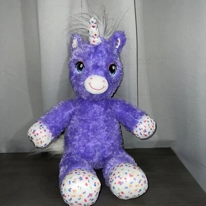Build A Bear lila Sternenstaub Glitzer Einhorn Stofftier Spielzeug Plüsch 16 Zoll - Bild 1 von 6