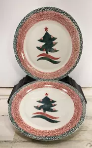 2 Vintage Gibson Weihnachtsstern Ersatz Schwammgeschirr Essteller 10" nicht mehr produziert - Bild 1 von 8