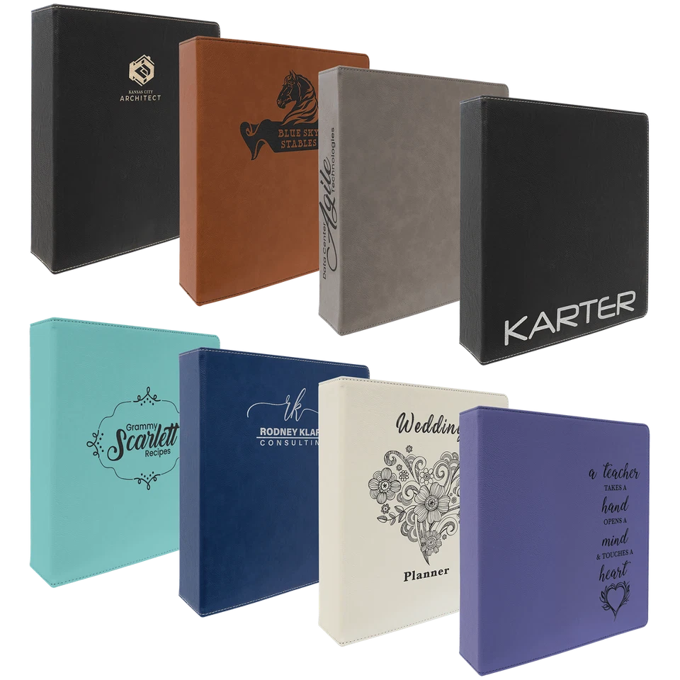 Laserable Leatherette 3 Ring Binder - Image 1 of 1