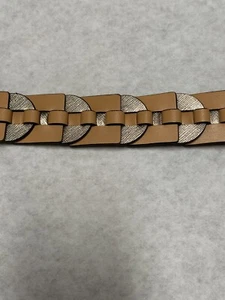 Tory Burch Large Metallic Shoulder Strap Dark Vanchetta And Rose Gold MSRP $158 - Picture 1 of 4