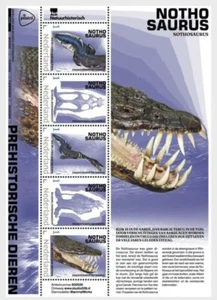 NIEDERLANDE 2023 FAUNA Prähistorische Tiere NOTHOSAURUS - S/S POSTFRISCH - Bild 1 von 1