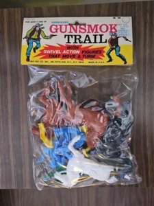 JOY TOY GUNSMOKE TRAIL Kunststoff COWBOY INDIANER 70er / 80er VERSIEGELT  - Bild 1 von 5