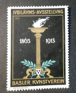 SVIZZERA Erinofili 1913 JVBILAVMS-AVSSTELLVNG BASLER/BASEL Vignette Mint - Picture 1 of 1