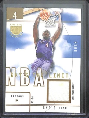 2003-04 Skybx LE Rookie Sky's the Limit Gold Relic #SL-CB Chris Bosh No 8 of 10 - Image 1 of 2