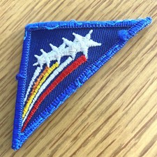 FIVE SHOOTING STARS Sew-On Patch 1.5" x 3" inch POSSIBLE MILITARY Triangular
