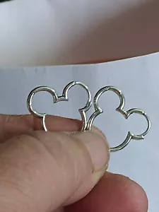 Pandora Disney Authentic Brand New Sterling Silver Mickey Mouse Silhouette Hoop - Picture 1 of 11