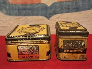 2 Antiche Scatole Vintage In Latta per anelli England Eadie’s Improved anni 30 - Foto 1 di 8