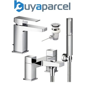 Mira Showers Honesty Square Single Lever Basin + Bath Shower Mixer Kit Chrome - Picture 1 of 11