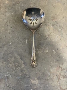 Natl Silver Co. King Edward Silver Plate Bon Bon Spoon Freemason Masonic Emblem - Picture 1 of 9